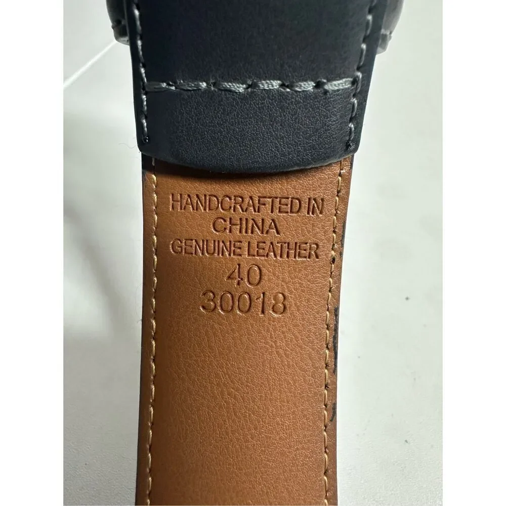 English Laundry Men’s Genuine Leather Belt Size 40 Black Brown